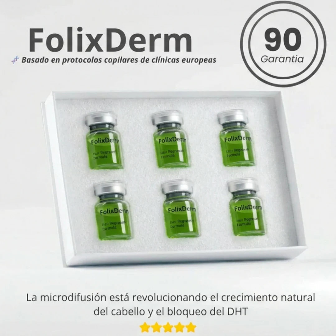FolixDerm Bloquea el DHT y reactiva el crecimiento del cabello