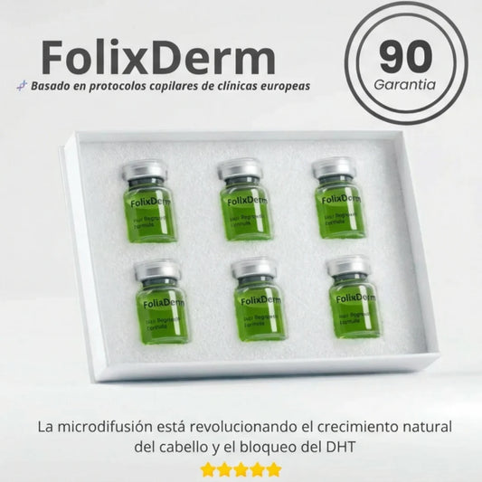 FolixDerm Bloquea el DHT y reactiva el crecimiento del cabello