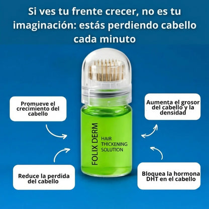 FolixDerm Bloquea el DHT y reactiva el crecimiento del cabello